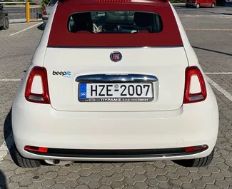 Verhuur Fiat 500 Cabrio. Economy, Comfort, Cabriolet Auto te huur in Griekenland ✓ Borg van Borg van 500 EUR ✓ Verzekeringsmogelijkheden TPL, CDW.