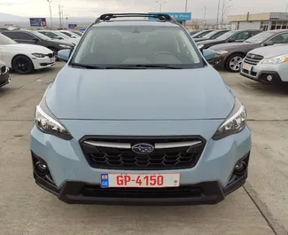 Vooraanzicht van een huurauto Subaru Crosstrek in Tbilisi, Georgië ✓ Auto #2005. ✓ Transmissie Automatisch TM ✓ 4 beoordelingen.