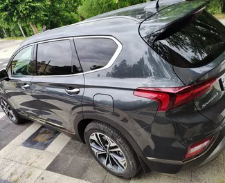 Verhuur Hyundai Santa Fe. Comfort, Crossover Auto te huur op de Krim ✓ Borg van Borg van 30000 RUB ✓ Verzekeringsmogelijkheden TPL.