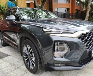 Vooraanzicht van een huurauto Hyundai Santa Fe in Simferopol, Krim ✓ Auto #3073. ✓ Transmissie Automatisch TM ✓ 0 beoordelingen.