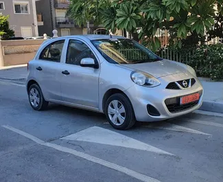Vooraanzicht van een huurauto Nissan March in Limassol, Cyprus ✓ Auto #3292. ✓ Transmissie Automatisch TM ✓ 1 beoordelingen.
