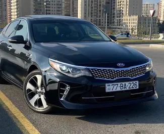 Vooraanzicht van een huurauto Kia Optima in Bakoe, Azerbeidzjan ✓ Auto #3571. ✓ Transmissie Automatisch TM ✓ 1 beoordelingen.