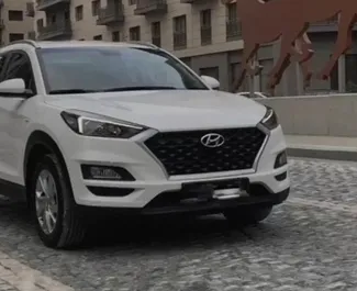 Vooraanzicht van een huurauto Hyundai Tucson in Bakoe, Azerbeidzjan ✓ Auto #3491. ✓ Transmissie Automatisch TM ✓ 1 beoordelingen.
