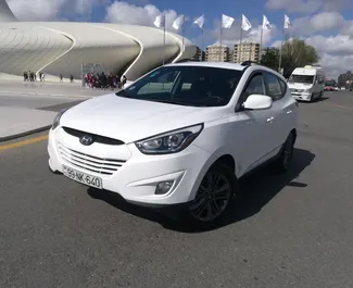 Vooraanzicht van een huurauto Hyundai Ix35 in Bakoe, Azerbeidzjan ✓ Auto #3576. ✓ Transmissie Automatisch TM ✓ 0 beoordelingen.