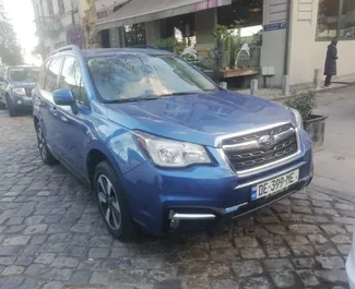 Vooraanzicht van een huurauto Subaru Forester in Tbilisi, Georgië ✓ Auto #3853. ✓ Transmissie Automatisch TM ✓ 3 beoordelingen.