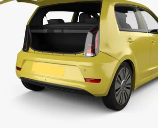 Interieur van Volkswagen Up te huur in Griekenland. Een geweldige auto met 4 zitplaatsen en een Handmatig transmissie.