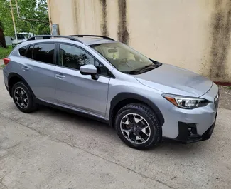 Vooraanzicht van een huurauto Subaru Crosstrek in Tbilisi, Georgië ✓ Auto #4162. ✓ Transmissie Automatisch TM ✓ 0 beoordelingen.