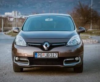 Vooraanzicht van een huurauto Renault Scenic in Podgorica, Montenegro ✓ Auto #4599. ✓ Transmissie Handmatig TM ✓ 1 beoordelingen.