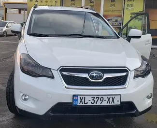 Vooraanzicht van een huurauto Subaru XV in Tbilisi, Georgië ✓ Auto #5314. ✓ Transmissie Automatisch TM ✓ 0 beoordelingen.