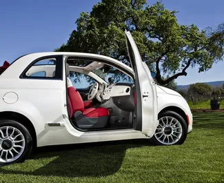 Verhuur Fiat 500 Cabrio. Economy, Comfort, Cabriolet Auto te huur in Griekenland ✓ Borg van Zonder Borg ✓ Verzekeringsmogelijkheden TPL, FDW, Passagiers, Diefstal.