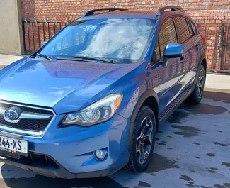 Vooraanzicht van een huurauto Subaru Crosstrek in Tbilisi, Georgië ✓ Auto #5730. ✓ Transmissie Automatisch TM ✓ 2 beoordelingen.