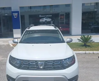 Vooraanzicht van een huurauto Dacia Duster op Kreta, Griekenland ✓ Auto #5748. ✓ Transmissie Handmatig TM ✓ 0 beoordelingen.