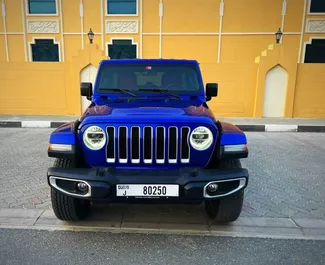 Autohuur Jeep Wrangler Sahara #5648 Automatisch in Dubai, uitgerust met L motor ➤ Van Karim in de VAE.