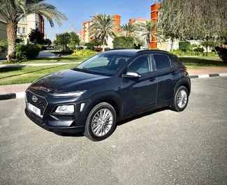 Vooraanzicht van een huurauto Hyundai Kona in Dubai, Verenigde Arabische Emiraten ✓ Auto #5740. ✓ Transmissie Automatisch TM ✓ 1 beoordelingen.