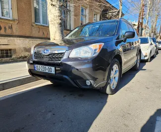 Vooraanzicht van een huurauto Subaru Forester in Koetaisi, Georgië ✓ Auto #5811. ✓ Transmissie Automatisch TM ✓ 6 beoordelingen.