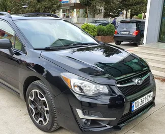 Vooraanzicht van een huurauto Subaru Crosstrek in Koetaisi, Georgië ✓ Auto #5812. ✓ Transmissie Automatisch TM ✓ 8 beoordelingen.