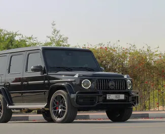 Verhuur Mercedes-Benz G63 AMG. Premium, Luxe, SUV Auto te huur in de VAE ✓ Borg van Borg van 3000 AED ✓ Verzekeringsmogelijkheden TPL, CDW.