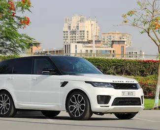 Autohuur Land Rover Range Rover Sport 2021 in in de VAE, met Benzine brandstof en 490 pk ➤ Vanaf 850 AED per dag.