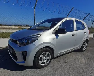 Vooraanzicht van een huurauto Kia Picanto op Rhodos, Griekenland ✓ Auto #6248. ✓ Transmissie Handmatig TM ✓ 1 beoordelingen.