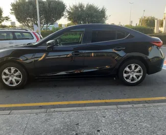 Vooraanzicht van een huurauto Mazda Axela in Larnaca, Cyprus ✓ Auto #785. ✓ Transmissie Automatisch TM ✓ 0 beoordelingen.