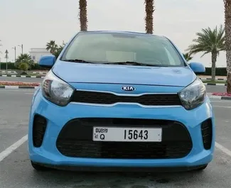 Vooraanzicht van een huurauto Kia Picanto in Dubai, Verenigde Arabische Emiraten ✓ Auto #6423. ✓ Transmissie Automatisch TM ✓ 1 beoordelingen.