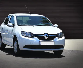 Vooraanzicht van een huurauto Renault Logan in Jerevan, Armenië ✓ Auto #1162. ✓ Transmissie Handmatig TM ✓ 0 beoordelingen.