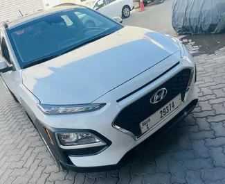 Verhuur Hyundai Kona. Comfort, Crossover Auto te huur in de VAE ✓ Borg van Borg van 1000 AED ✓ Verzekeringsmogelijkheden TPL, CDW.