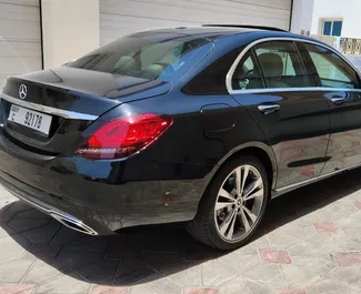 Vooraanzicht van een huurauto Mercedes-Benz C-Class in Dubai, Verenigde Arabische Emiraten ✓ Auto #7207. ✓ Transmissie Automatisch TM ✓ 0 beoordelingen.