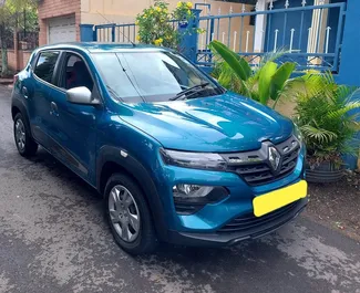 Vooraanzicht van een huurauto Renault KWID op Mauritius Luchthaven, Mauritius ✓ Auto #7365. ✓ Transmissie Automatisch TM ✓ 0 beoordelingen.