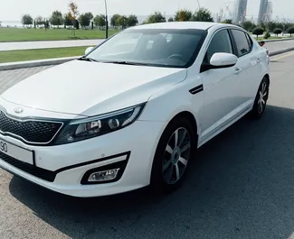 Vooraanzicht van een huurauto Kia Optima in Bakoe, Azerbeidzjan ✓ Auto #7801. ✓ Transmissie Automatisch TM ✓ 0 beoordelingen.