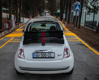 Verhuur Fiat 500 Cabrio. Economy, Comfort, Cabriolet Auto te huur in Georgië ✓ Borg van Zonder Borg ✓ Verzekeringsmogelijkheden TPL, FDW, Diefstal, Jonge.