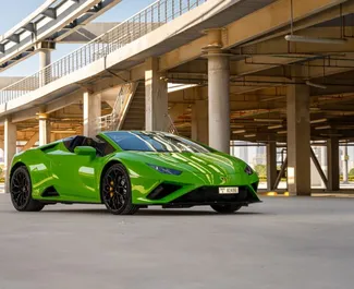 Autohuur Lamborghini Huracan Evo Cabrio #8409 Automatisch in Dubai, uitgerust met 5,2L motor ➤ Van Kumar in de VAE.