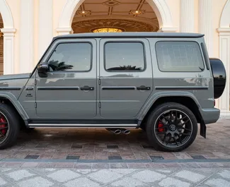 Verhuur Mercedes-Benz G63 AMG. Premium, Luxe, SUV Auto te huur in de VAE ✓ Borg van Borg van 5000 AED ✓ Verzekeringsmogelijkheden TPL.