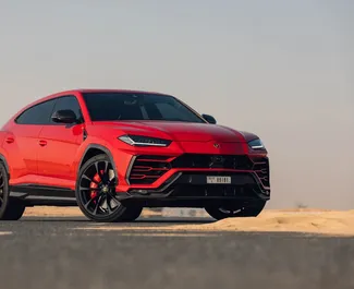 Vooraanzicht van een huurauto Lamborghini Urus in Dubai, Verenigde Arabische Emiraten ✓ Auto #8398. ✓ Transmissie Automatisch TM ✓ 0 beoordelingen.