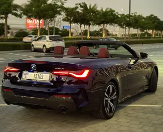 Verhuur BMW 420i Cabrio. Comfort, Premium, Cabriolet Auto te huur in de VAE ✓ Borg van Zonder Borg ✓ Verzekeringsmogelijkheden TPL, SCDW, Passagiers, Diefstal, Geen storting.