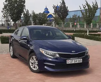 Vooraanzicht van een huurauto Kia Optima in Jerevan, Armenië ✓ Auto #9125. ✓ Transmissie Automatisch TM ✓ 0 beoordelingen.