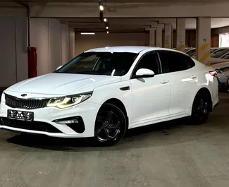 Vooraanzicht van een huurauto Kia Optima in Bakoe, Azerbeidzjan ✓ Auto #9081. ✓ Transmissie Automatisch TM ✓ 0 beoordelingen.