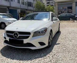 Vooraanzicht van een huurauto Mercedes-Benz CLA-Class in Durrës, Albanië ✓ Auto #10663. ✓ Transmissie Automatisch TM ✓ 0 beoordelingen.
