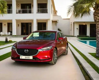 Vooraanzicht van een huurauto Mazda 6 in Dubai, Verenigde Arabische Emiraten ✓ Auto #10536. ✓ Transmissie Automatisch TM ✓ 0 beoordelingen.