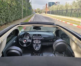 Fiat 500 Cabrio 2014 beschikbaar voor verhuur in Tirana, met een kilometerlimiet van onbeperkt.