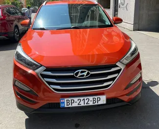 Vooraanzicht van een huurauto Hyundai Tucson in Tbilisi, Georgië ✓ Auto #10714. ✓ Transmissie Automatisch TM ✓ 0 beoordelingen.