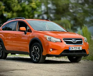 Vooraanzicht van een huurauto Subaru XV in Koetaisi, Georgië ✓ Auto #8656. ✓ Transmissie Automatisch TM ✓ 0 beoordelingen.