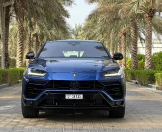 Vooraanzicht van een huurauto Lamborghini Urus in Dubai, Verenigde Arabische Emiraten ✓ Auto #11356. ✓ Transmissie Automatisch TM ✓ 0 beoordelingen.