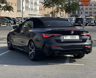 Autohuur BMW 420i Cabrio #11538 Automatisch op de internationale luchthaven van Dubai, uitgerust met 2,0L motor ➤ Van Feruzkhon in de VAE.