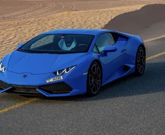 Verhuur Lamborghini Huracan. Premium, Luxe Auto te huur in de VAE ✓ Borg van Borg van 4000 AED ✓ Verzekeringsmogelijkheden TPL, CDW.
