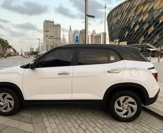 Vooraanzicht van een huurauto Hyundai Creta in Dubai, Verenigde Arabische Emiraten ✓ Auto #10150. ✓ Transmissie Automatisch TM ✓ 0 beoordelingen.