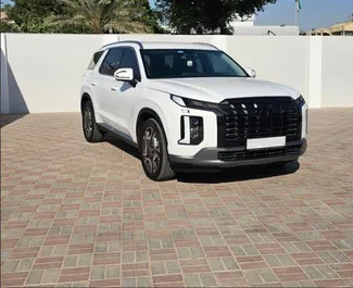 Vooraanzicht van een huurauto Hyundai Palisade in Dubai, Verenigde Arabische Emiraten ✓ Auto #11621. ✓ Transmissie Automatisch TM ✓ 0 beoordelingen.