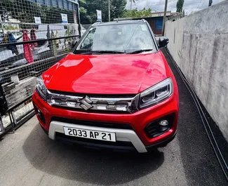 Vooraanzicht van een huurauto Suzuki Vitara Brezza in Mauritius, Mauritius ✓ Auto #11845. ✓ Transmissie Automatisch TM ✓ 0 beoordelingen.