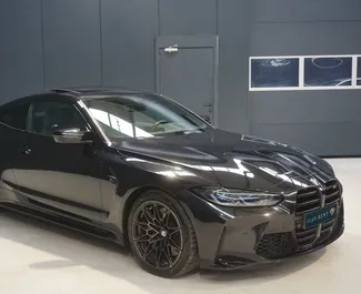 Vooraanzicht van een huurauto BMW M4 Competition in Alicante, Spanje ✓ Auto #11721. ✓ Transmissie Automatisch TM ✓ 0 beoordelingen.