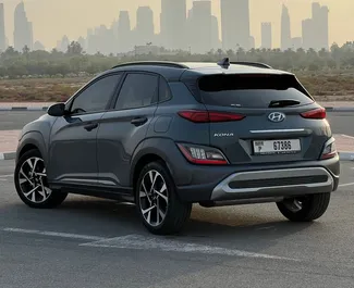 Vooraanzicht van een huurauto Hyundai Kona in Dubai, Verenigde Arabische Emiraten ✓ Auto #11910. ✓ Transmissie Automatisch TM ✓ 0 beoordelingen.